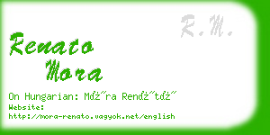 renato mora business card